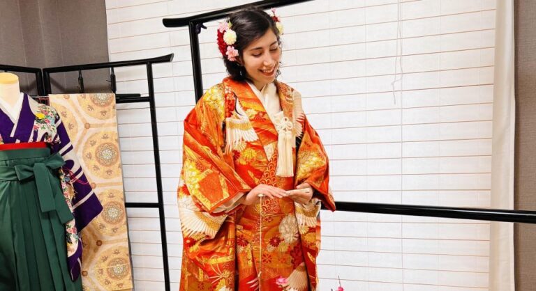 Kimono Experience and Japanese Home-Cooking Lesson Osaka