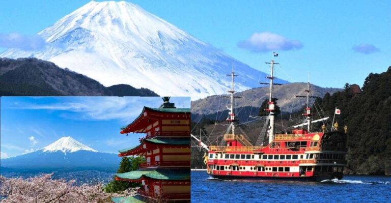 View of Mt. Fuji, Chureito Pagoda and Hakone Cruise Day Trip