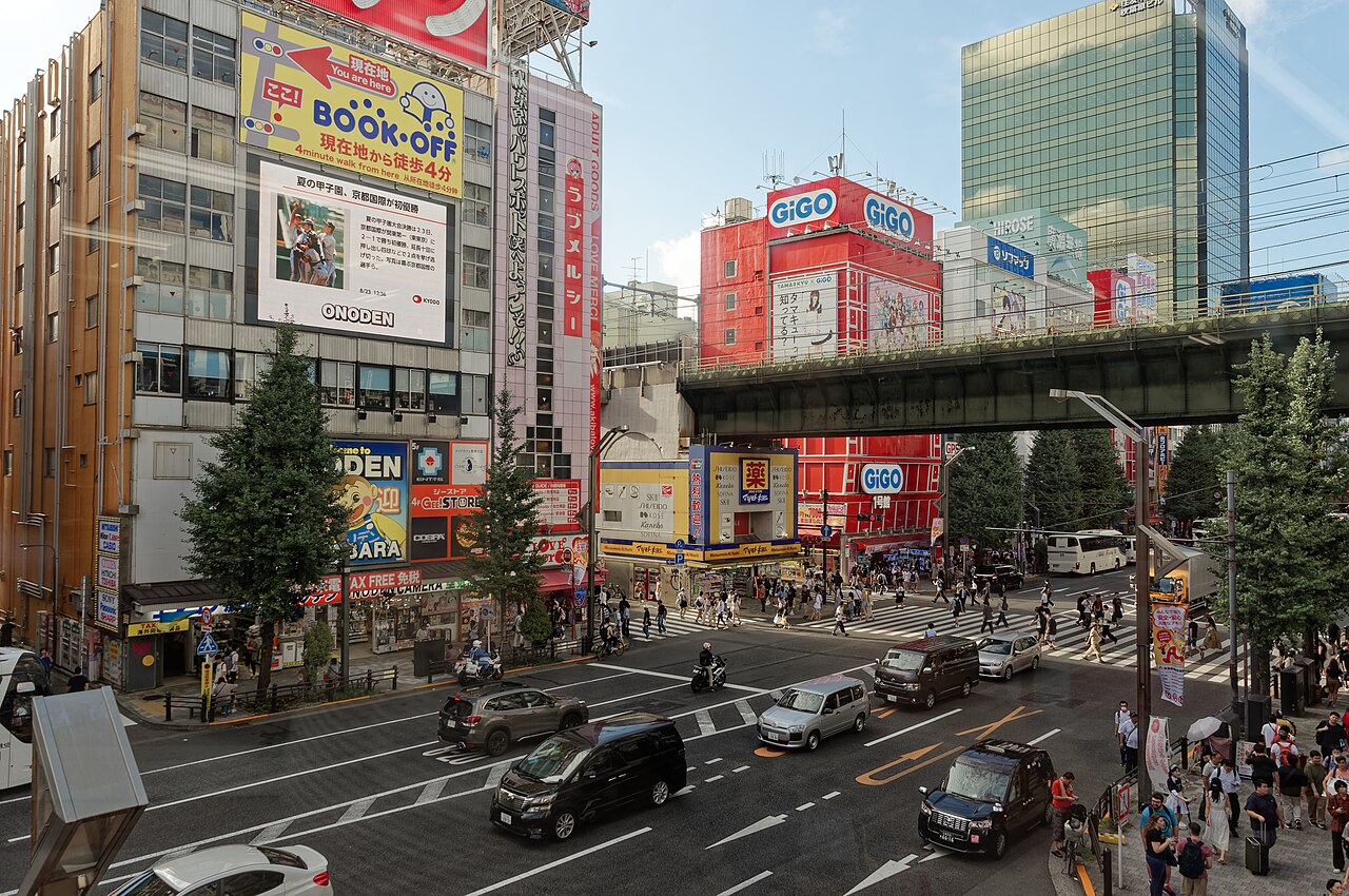 Akihabara Electric Town main street Tokyo