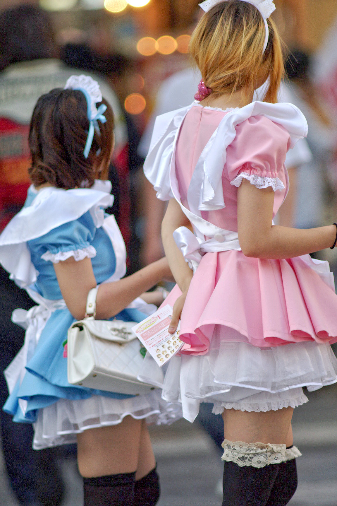 Maid cafe staff member in Akihabara Tokyo