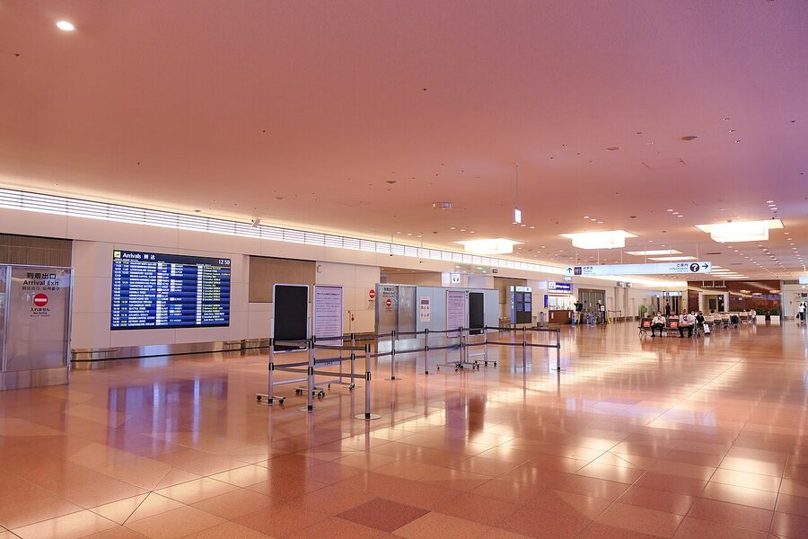 Arrival lobby of Terminal 3, Tokyo International Airport (Haneda), September 2021