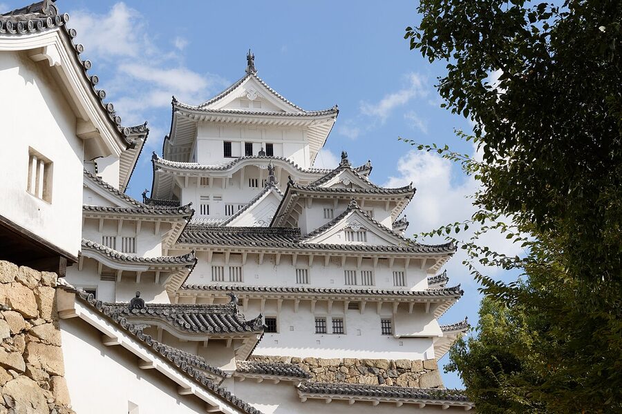 Himeji Castle, partial view from inside the fortifications, November 2016