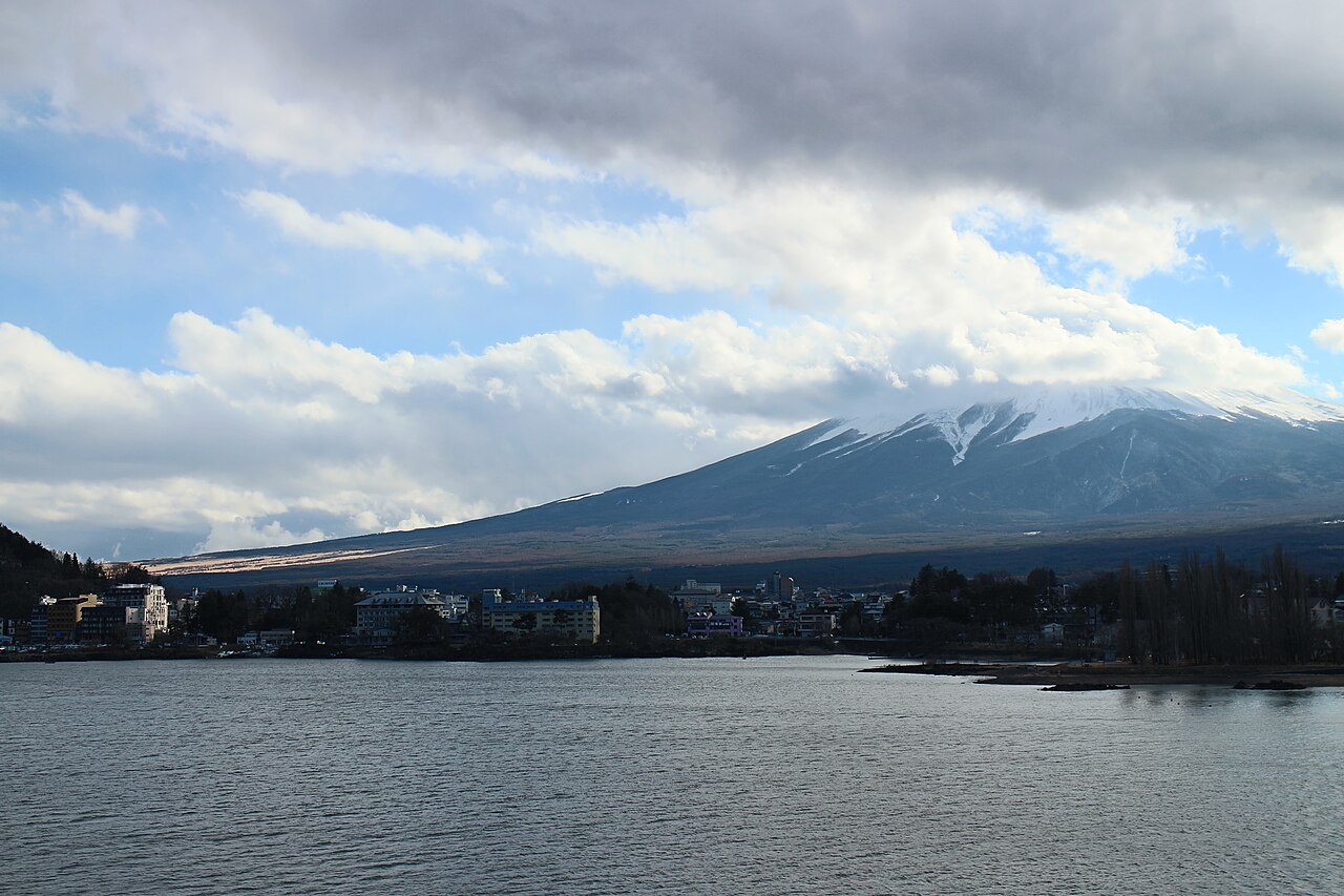 Mount Fuji from Lake Kawaguchi in winter