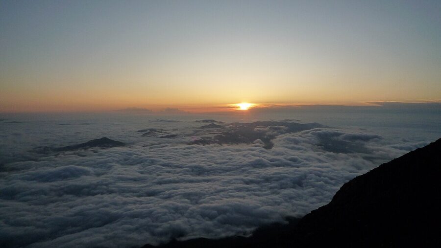 Mt Fuji goraiko sunrise from summit