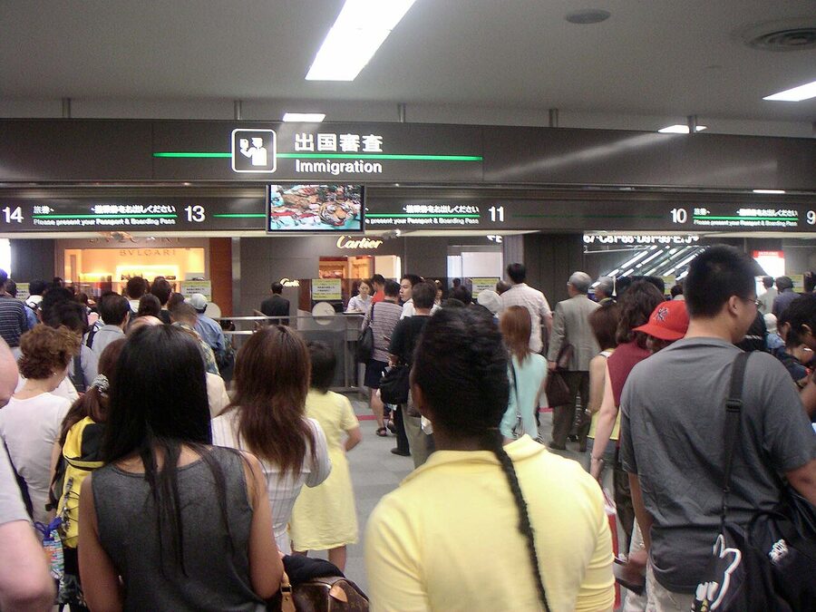 Immigration area at Narita International Airport Terminal 2
