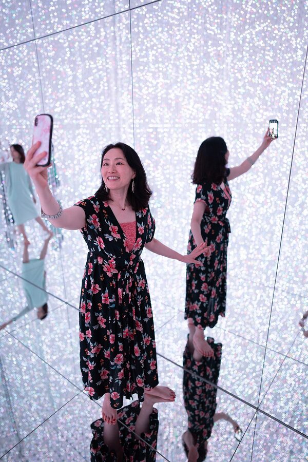 At teamLab Planets — installation interior, July 2019