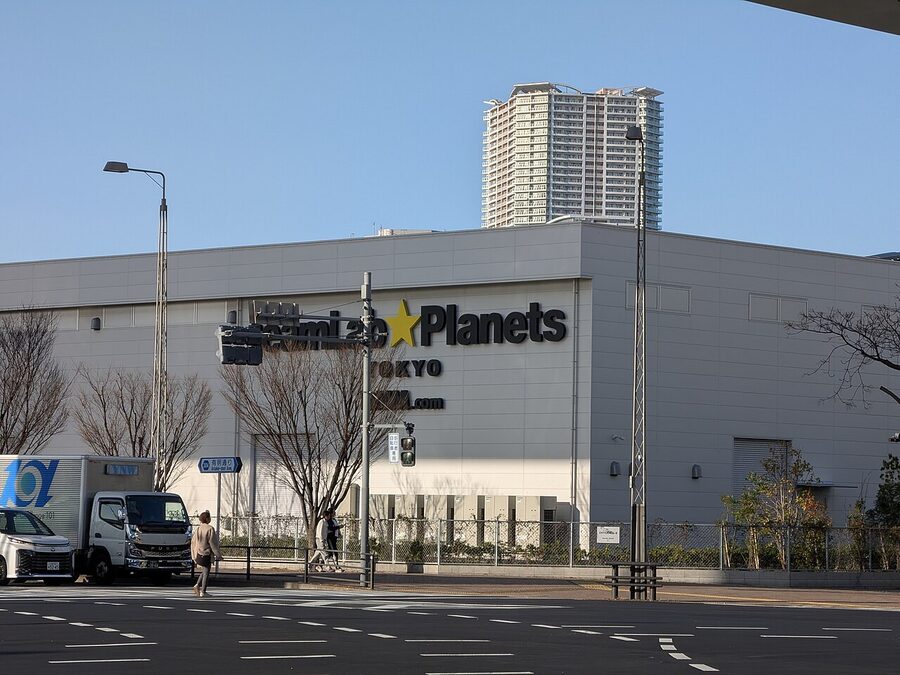 teamLab Planets, Toyosu — exterior of the venue, 14 March 2026
