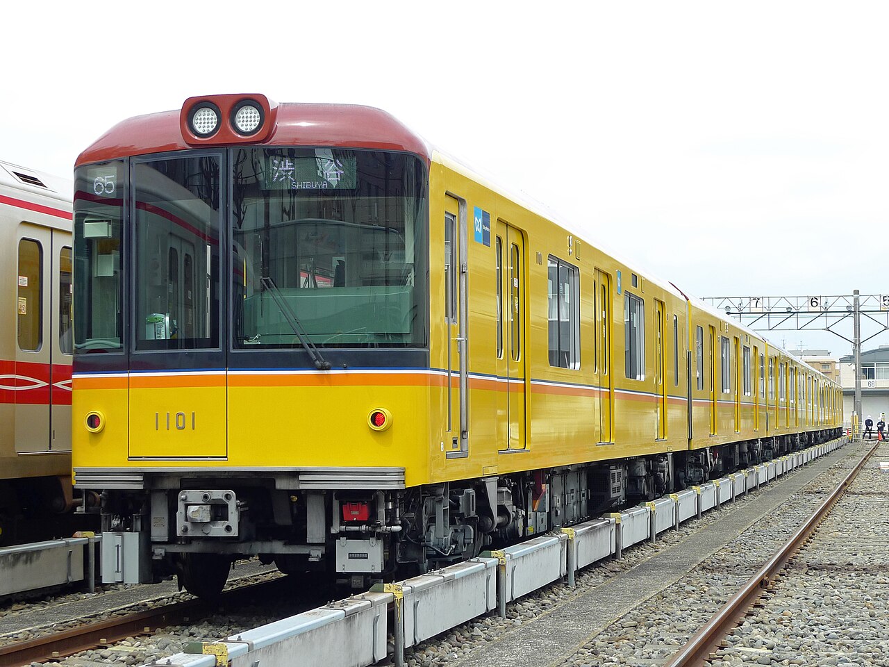 Tokyo Metro 1000 series train at platform