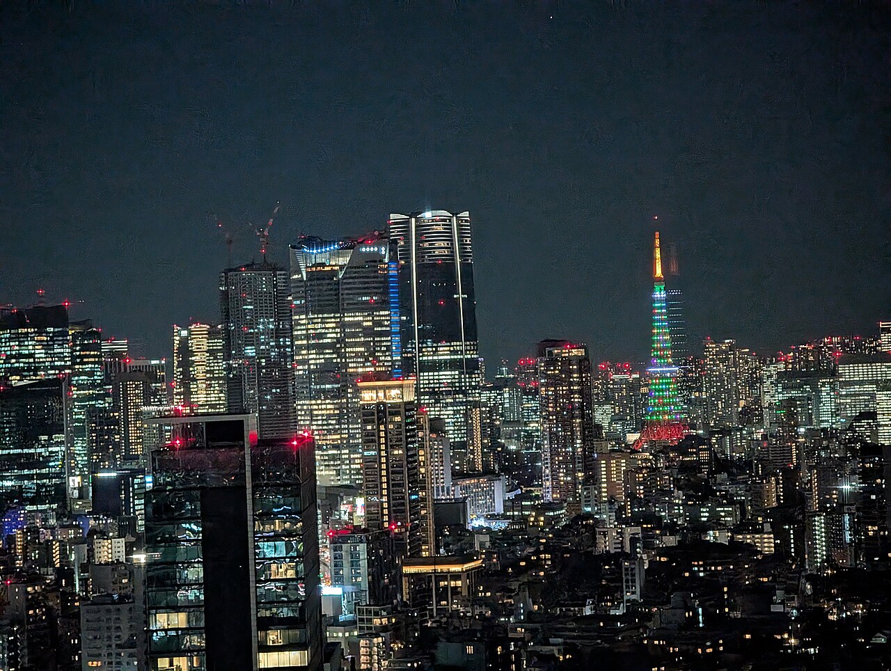 Tokyo Tower Christmas illumination display