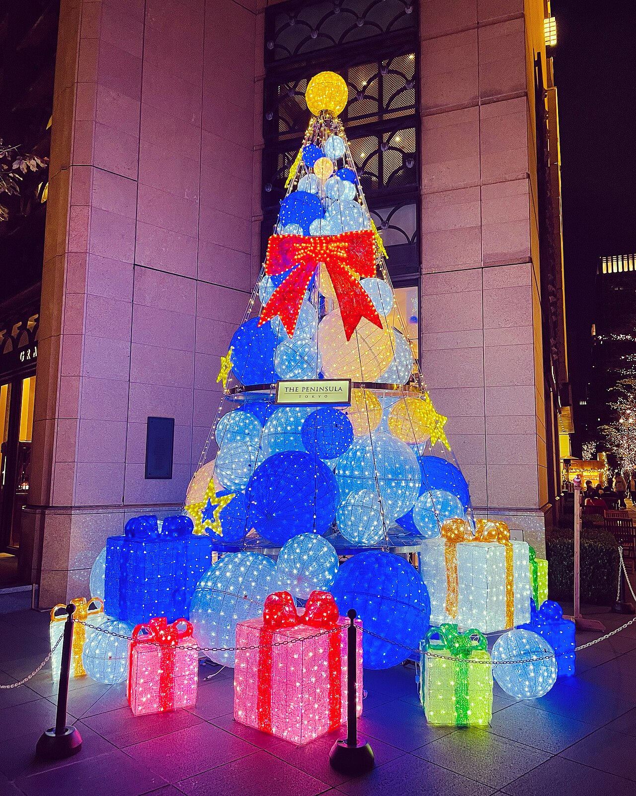 Christmas tree illumination in Yurakucho Ginza Tokyo
