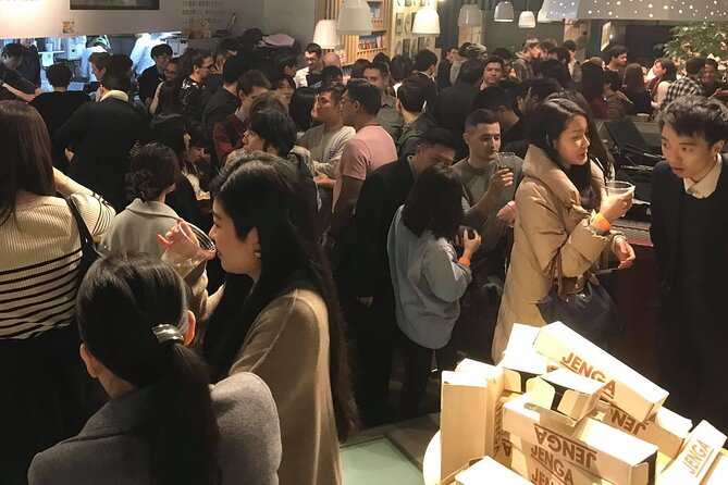 AllWeCanDrink "Can Come Alone" Shibuya Friending Party Experience - Wristbands, name tags, and the first drink