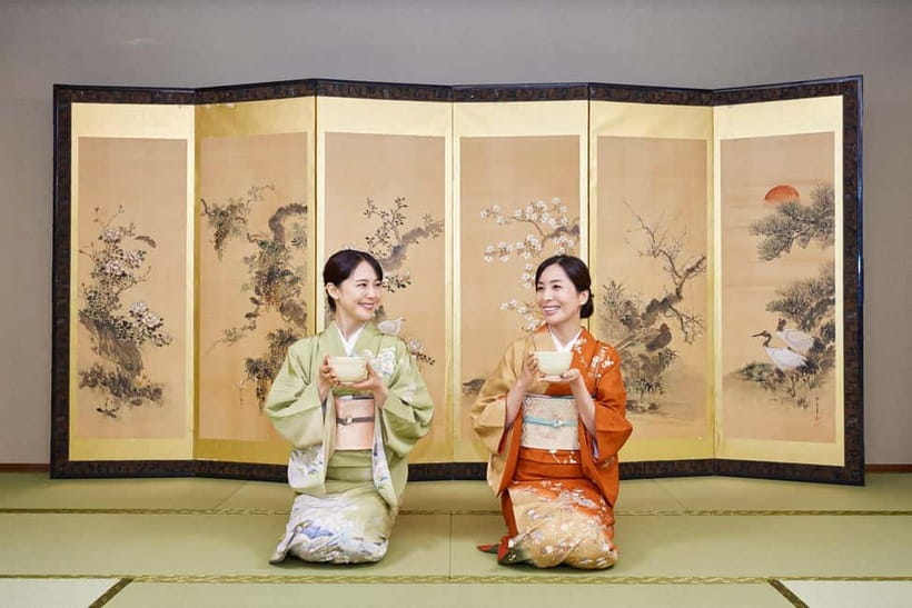 Asakusa: Kimono Tea Ceremony with Matcha and Sweet - Matcha and seasonal wagashi