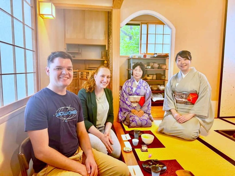 At an Antique Shop, Tea Ceremony and Japanese Sweets Forming - Choosing a cup that may be centuries old