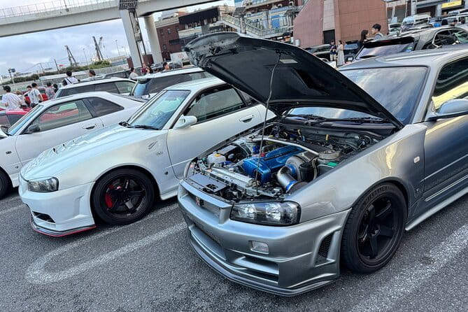 Daikoku Car meet & Tokyo Private JDM Night Tour in 700HP R34 GT-R - Pickup, timing, and what to bring