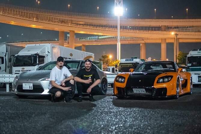 Daikoku PA JDM Car Scene Tour in Tokyo Drift RX7 - Crossing Rainbow Bridge Toward Yokohama