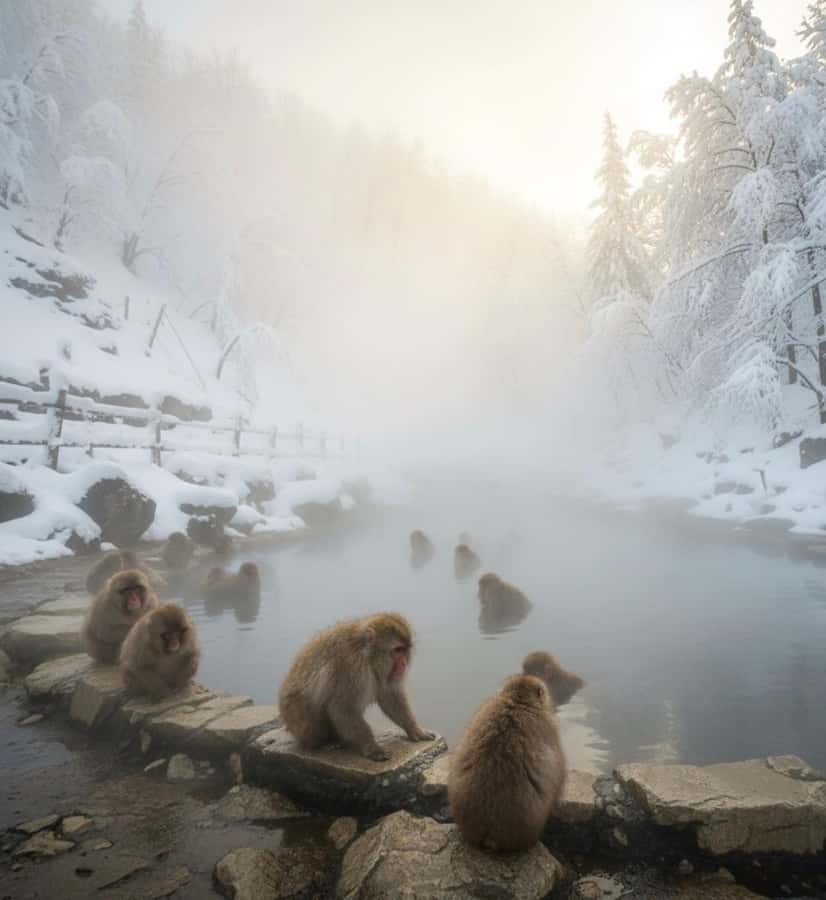 From Tokyo: Snow Monkeys and Zenkoji Temple Day Trip - Walking Through Jigokudani Valley