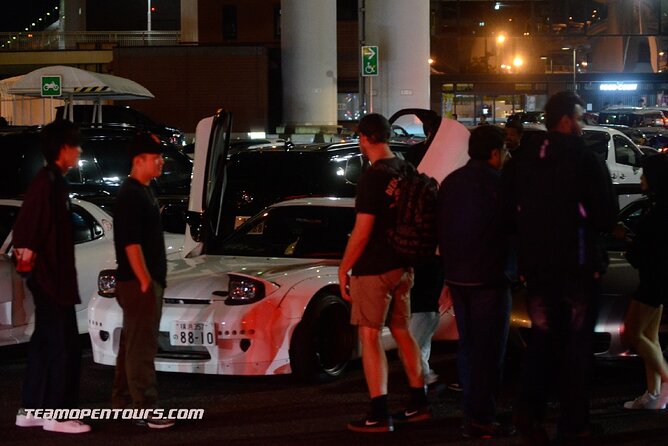 JDM Itasha trip to famous car meet up spot Daikoku Parking - Tokyo from the raised expressways