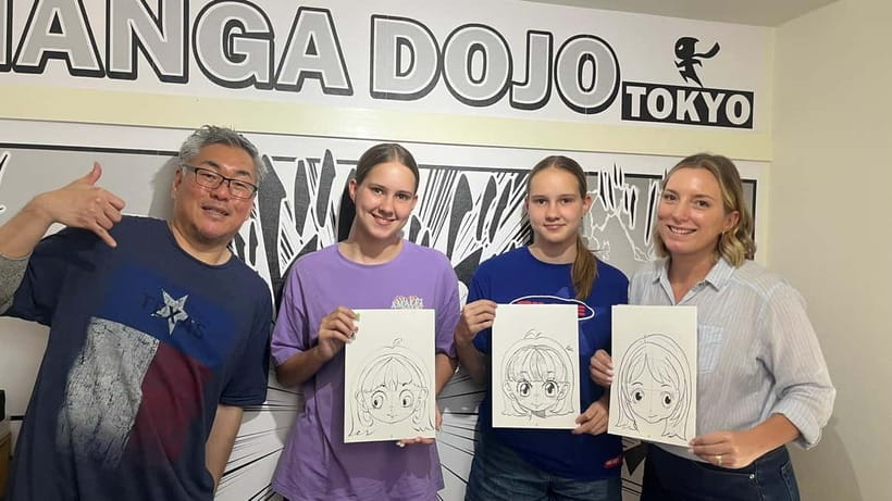 Manga lesson by acitive pro-Manga artists (Tokyo/Ikebukuro) - Meeting Kazuo Maekawa and the English interpreter