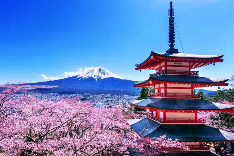 Mt. Fuji Heritage Tour: Traditional Villages, Lakes & Shrine - Arakurayama Sengen Park and the pagoda climb