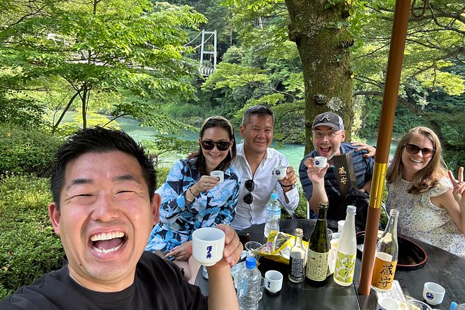 Private Sake Tasting at 300 Years Old Sake Brewery in Tokyo - Sake tasting on the brewery patio