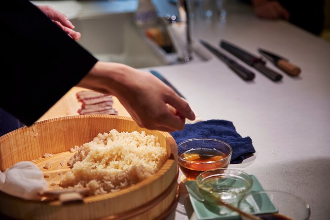 Private Sushi Making with a Sushi Master - Eating your own sushi with soup and green tea