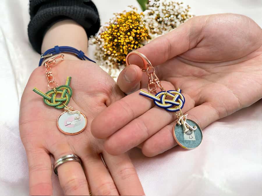 Romantic Mizuhiki Knot and Omikuji Washi Charm Workshop Ueno - What you make during the class