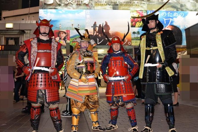 Samurai photo shooting at Street in Shibuya - The indoor option when rain arrives