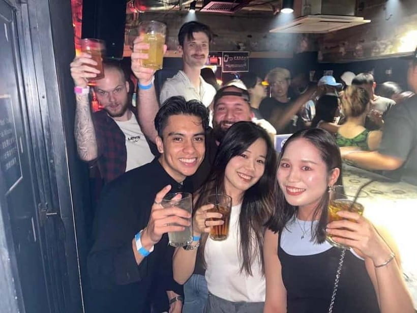 Tokyo: 3 Hours Pub Crawl Welcome Guided Tour in Shibuya - 7:50 p.m. brings an international social stop