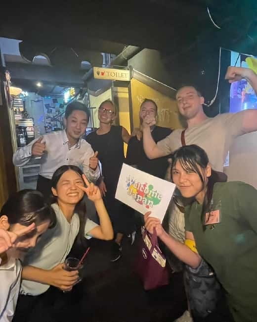 Tokyo: 3 Hours Pub Crawl Welcome Guided Tour in Shibuya - 8:30 p.m. shifts to music and group photos