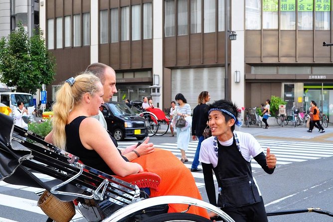 Tokyo Asakusa Rickshaw Tour - Sumida River views and the golden Asahi flame