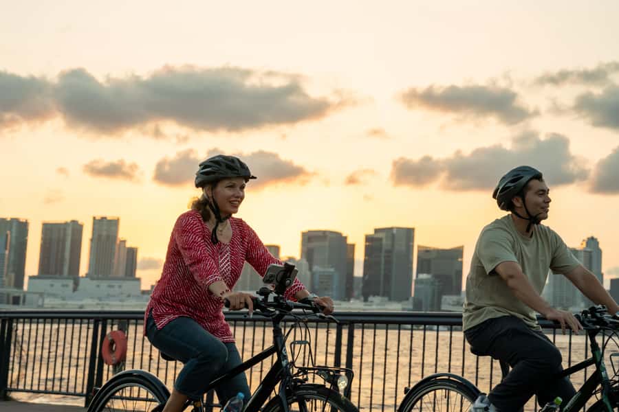 Tokyo Bay Area: Sunset Night View 3h E-bike Guided Bike Tour - Key points at a glance