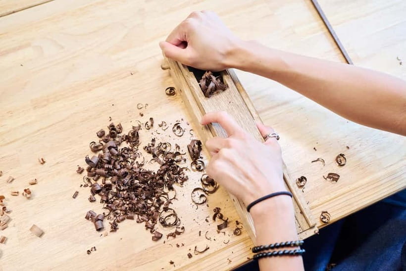 Tokyo: Chopstick Making Workshop with Artisan - Your first few minutes with the wood