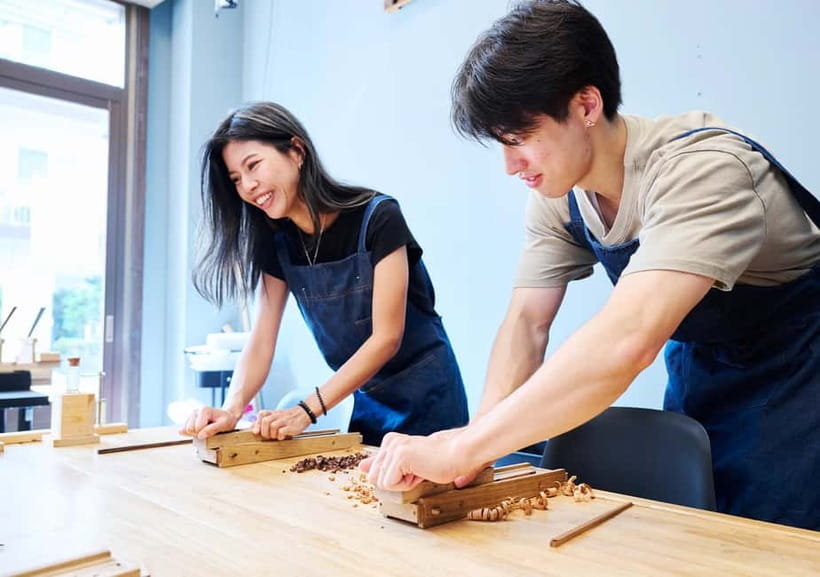 Tokyo: Chopstick Making Workshop with Artisan - Shaving, sanding, and fixing small mistakes