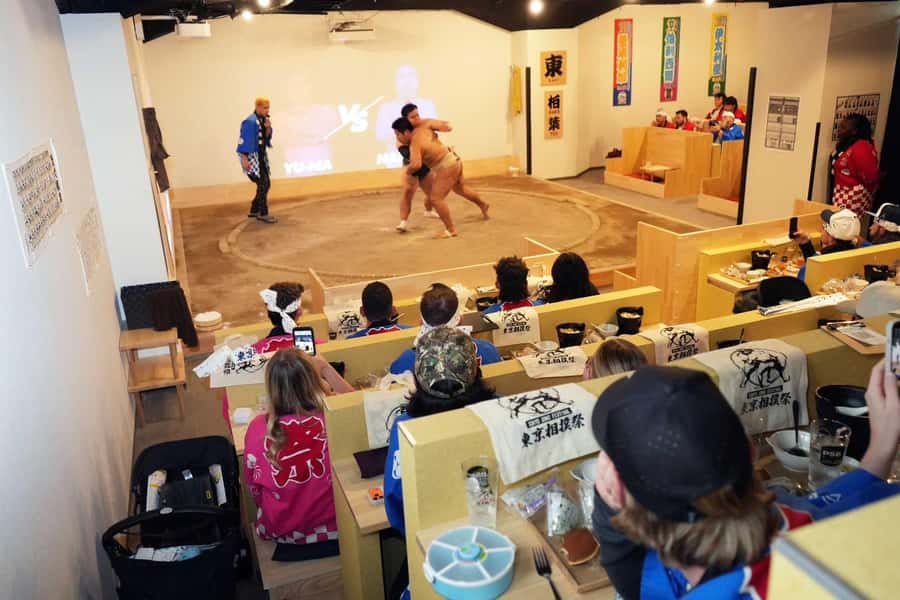 Tokyo Ginza : Sumo and Mikoshi Experience,Open from Sep. - A sumo show that lets you leave your seat