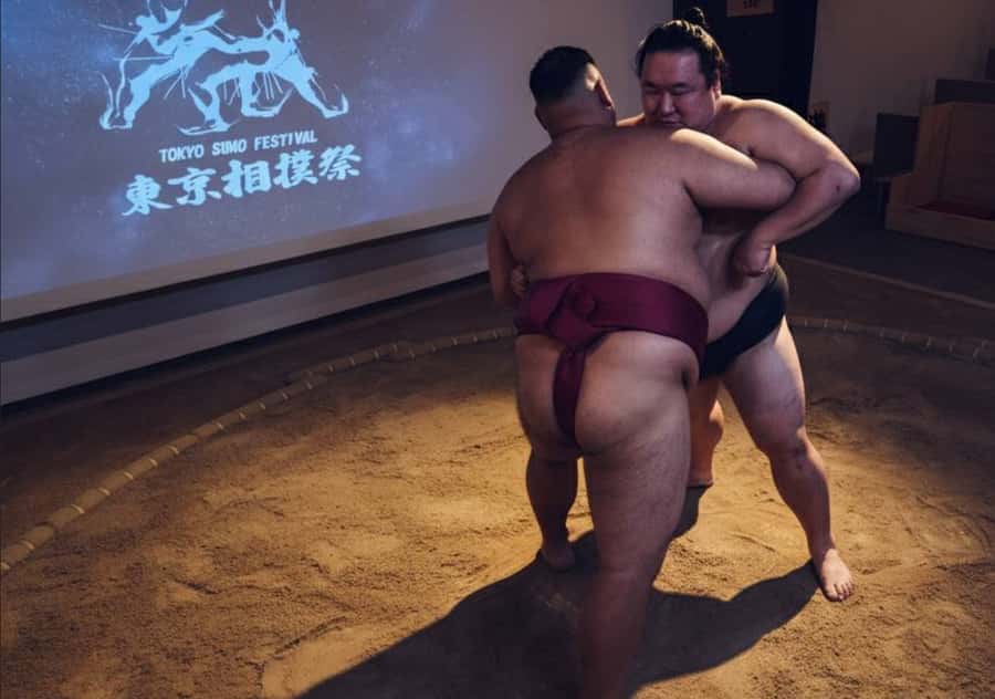 Tokyo Ginza : Sumo and Mikoshi Experience,Open from Sep. - What happens before you enter the ring