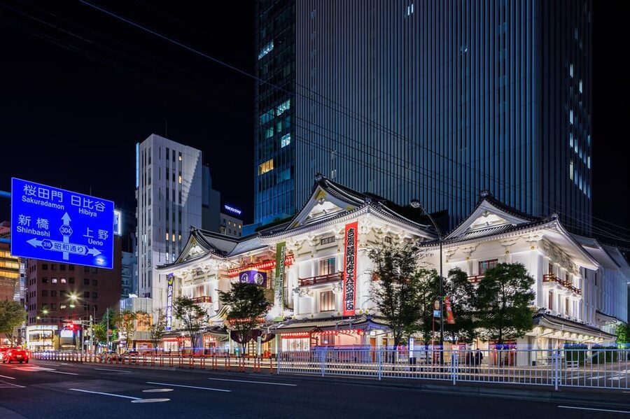 Tokyo: Know about Kabuki performing - Ginza Walking - A famous Ginza clock tower