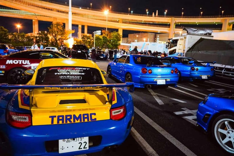 Tokyo: Legendary JDM CAR Daikoku Underground Meetup - Tokyo Tower as the final photograph