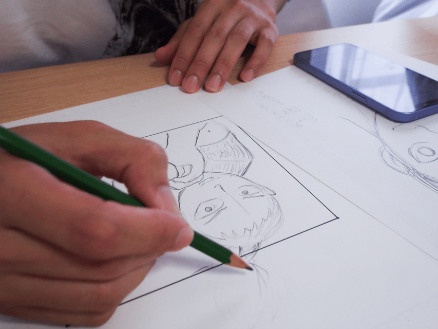 Tokyo: Manga Drawing Workshop Guided by Pro Manga Artist - Inking, black areas, and manga texture