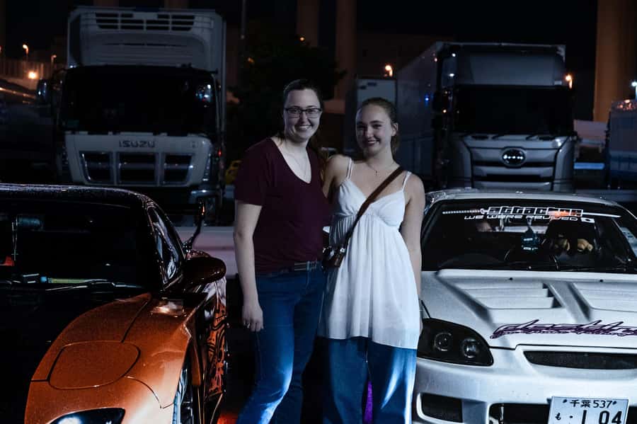 Tokyo: Modified Evo9 Night JDM Daikoku Experience - Arriving at Daikoku Parking Area