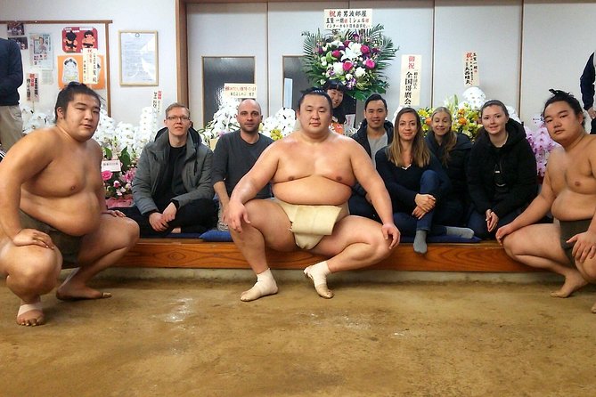 Tokyo Ryogoku Sumo Morning Practice + Photo Shoot with Wrestlers - The Photo Opportunity After Training