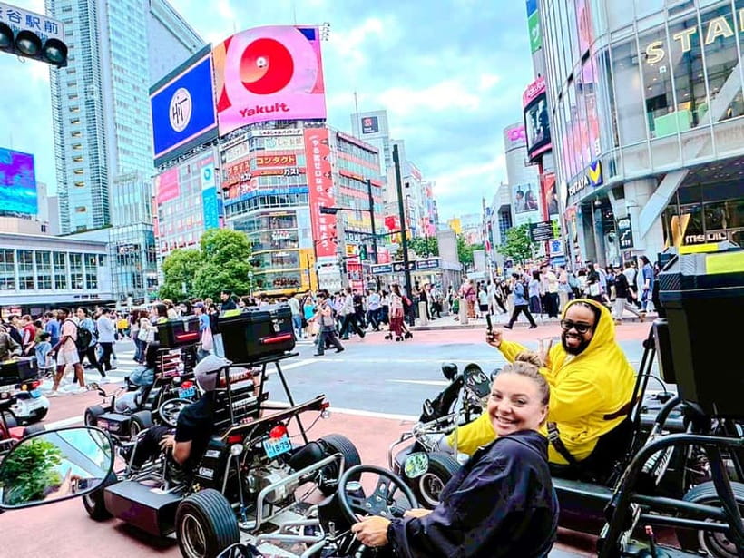 Tokyo: Shibuya and Shinjuku Streets Guided Go-Karting Tour - What $72 buys you in one hour