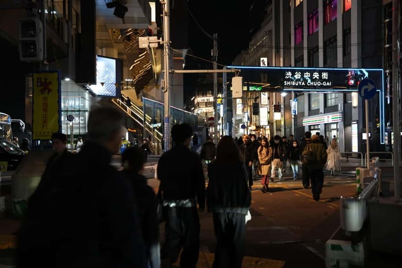 Tokyo: Shibuya Food Tour, Neon Lights & Local Flavors - Street food in Center Gai