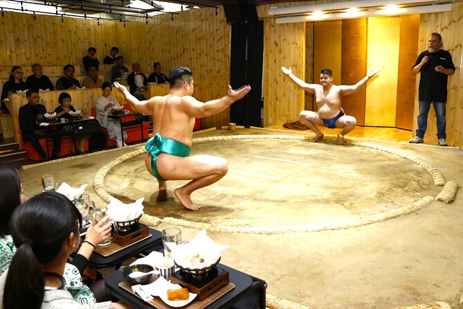 Tokyo Sumo Entertainment Show with Chicken Hot Pot and Photo - The Ring Challenge Depends on a Lottery