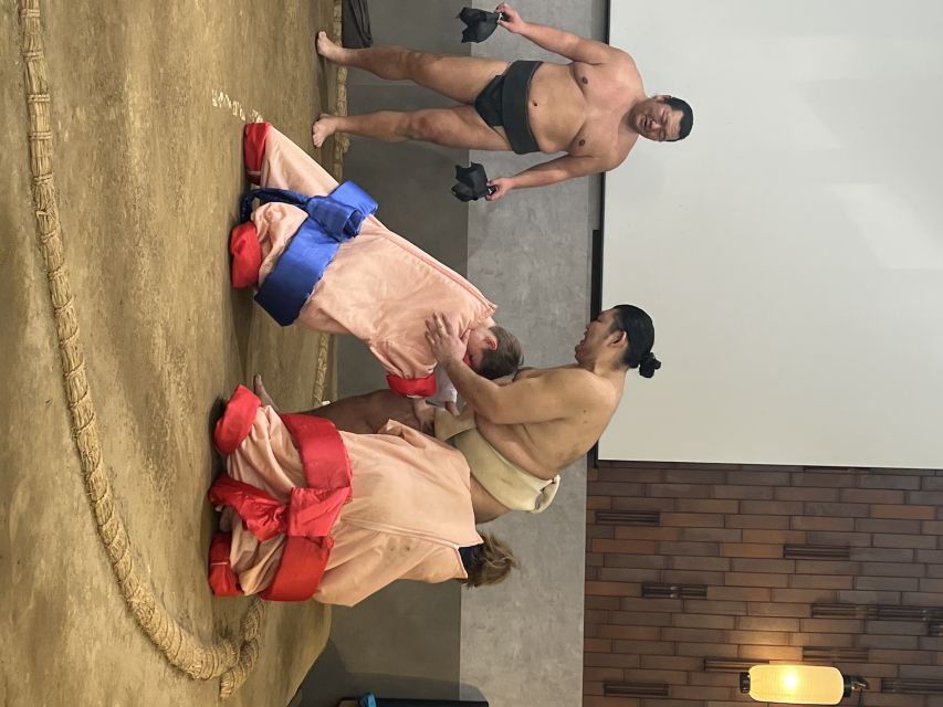 Tokyo: Sumo Experience and Chanko Nabe Lunch - Watching former professionals at close range