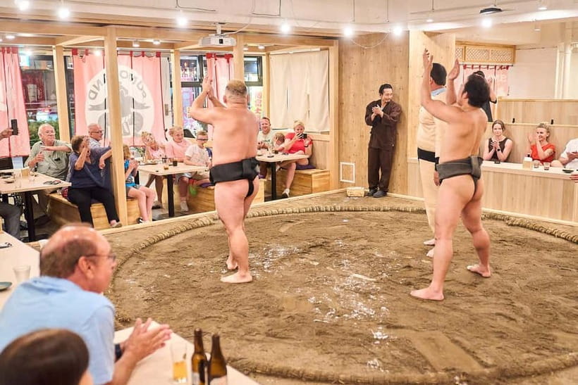 Tokyo Sumo Experience: Chanko & Mochi with a Former Pro - Watching real sumo demonstrations up close