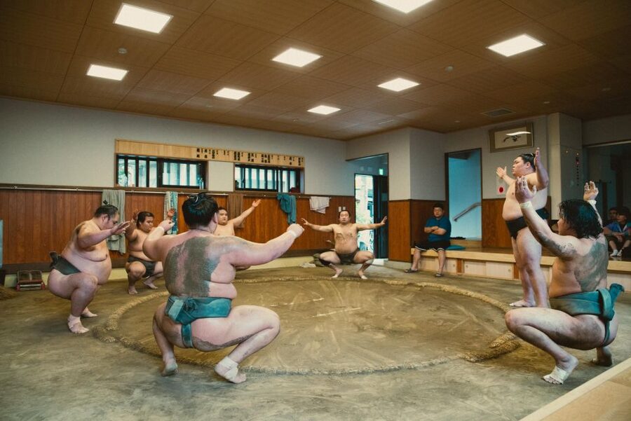 Tokyo: Sumo Morning Practice Tour at Sumida City - Sitting beside the ring during morning practice