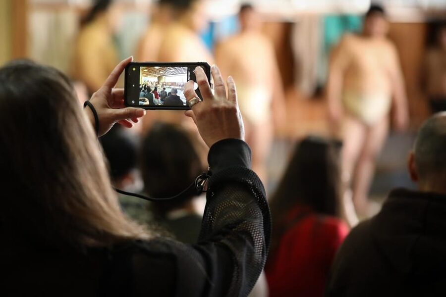 Tokyo: Sumo Morning Practice with journalists. Not fake show - What $103 buys you
