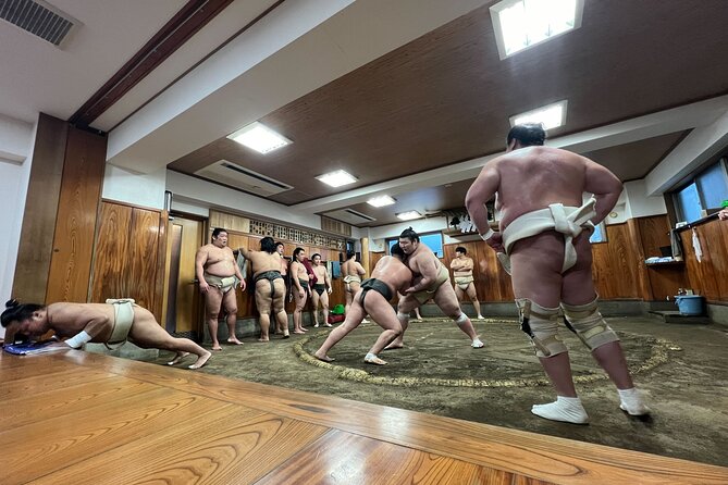 Tokyo Sumo Morning Training/ Sumo Practice with Wrestlers - Entering a working sumo stable