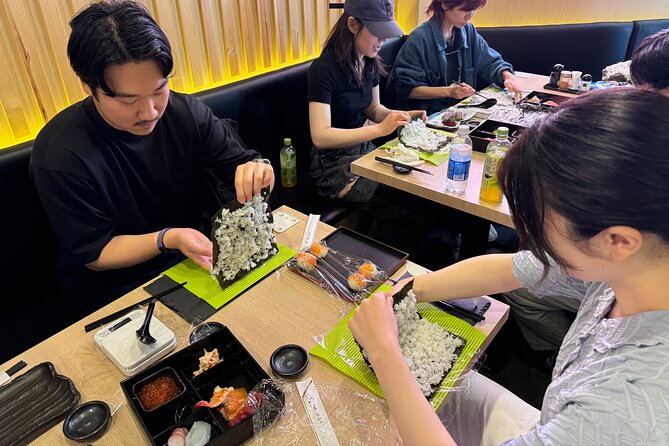 Tokyo Sushi Making Experience & Japanese Cooking Class - A small class with room for help