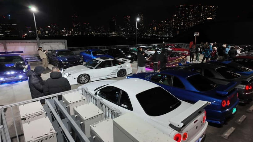 Tokyo: Visit Every Car Meet in Tokyo in a Widebody R35 GTR! - Meeting at Akihabara before the engines start